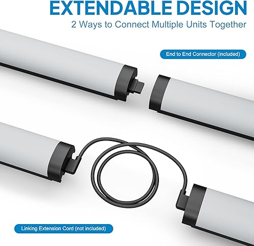 Miniatura 5 de Luces para debajo de Caibnet enchufables, 3 luces de 12 pulgadas para debajo de la encimera, funcionan con regulador de intensidad y control de