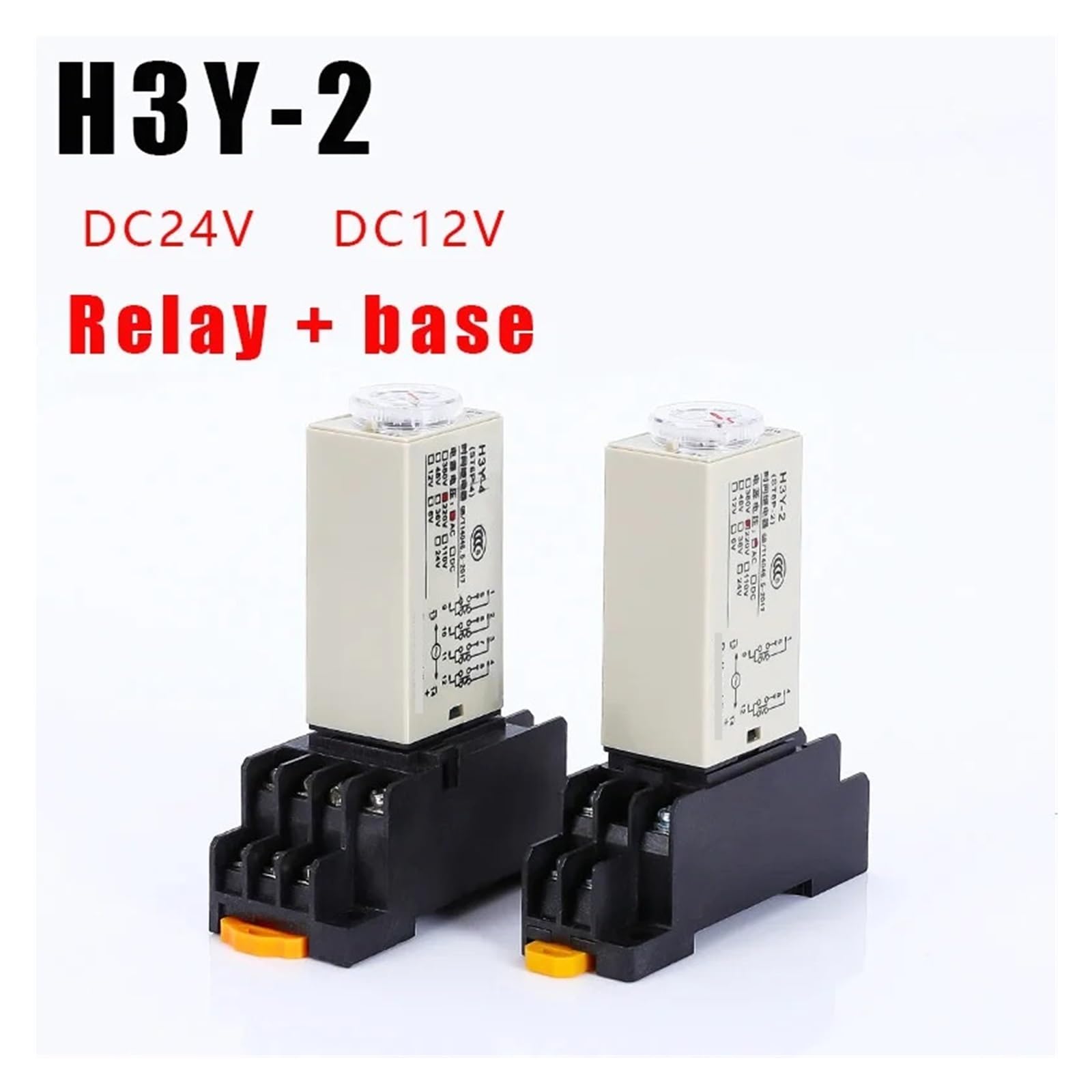 Relé de potencia, temporizador tiempo sincronización DC12V 24V H3Y-2 con toma base Perilla giratoria retardo encendido DPDT 5S/10S/30S/60S/5M/10M/30M (color:, tamaño: VW3M8102R30)(AC110V,30M)