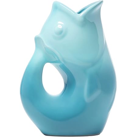 Amazon.com: Gurgle Pot Fish Pitcher - Ombre Dark Gradient Blue : Home ...