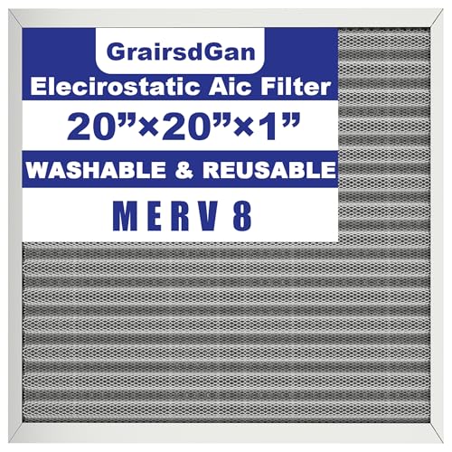 20x20x1 in. MERV 8 Reusable Washable HVAC Furnace Air Filter
