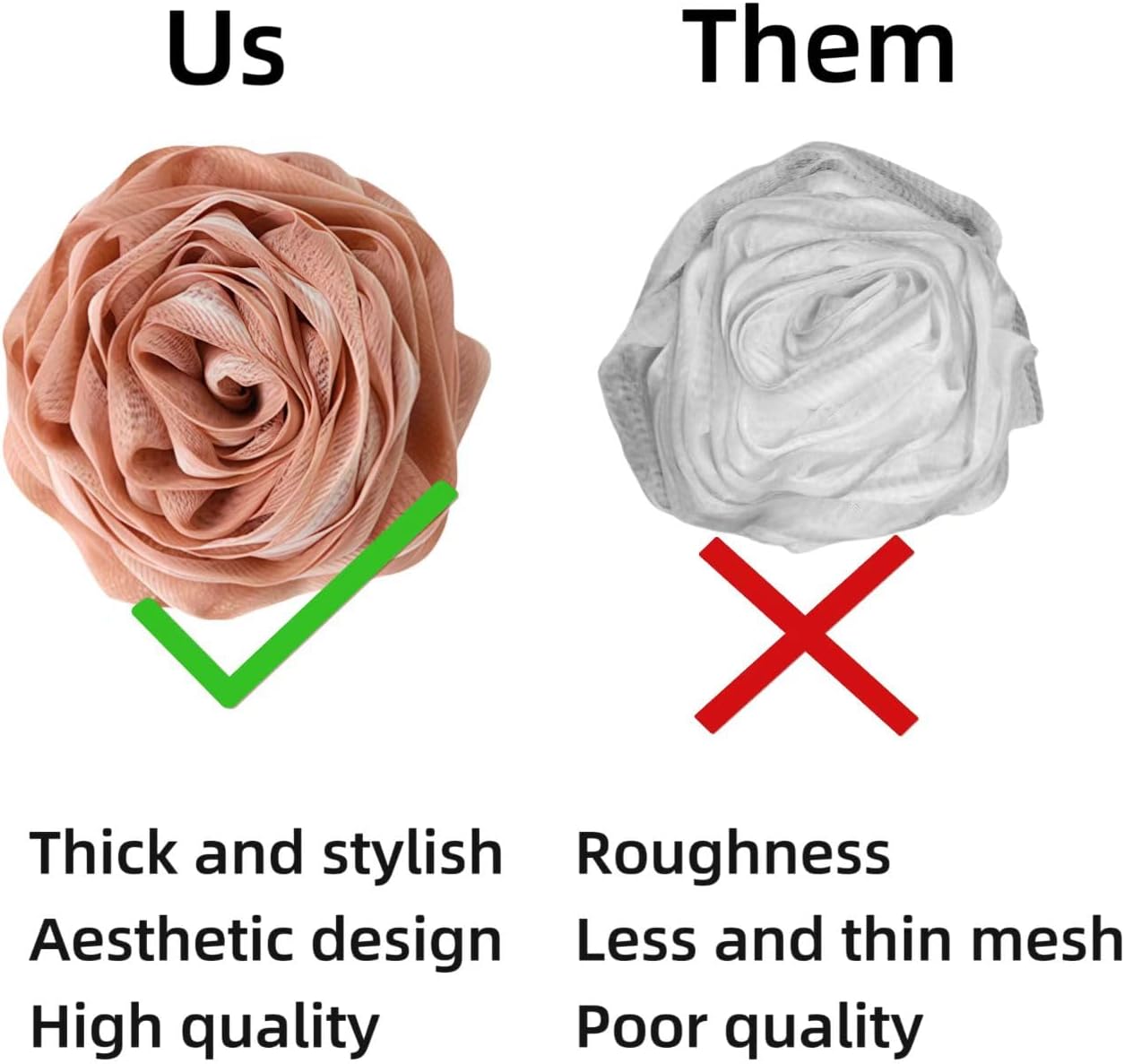 Loofah-Bath-Sponge-Extra Large-75g, Shower Body Wash for Women, Soft Mesh Color Puff, Stylish Gift Box, Cleansing Body Scrubber for Women: Skin Soothing Exfoliation - Image 3