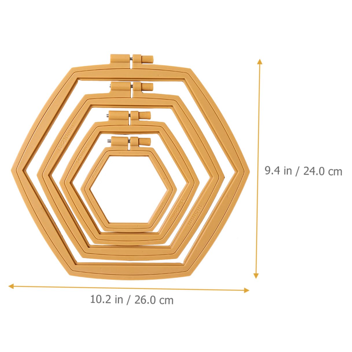 Homoyoyo 4 Aros para Bordar Ajustables de Abs Reutilizables Superficie Lisa, Diseño Simple y Creativo para Bordado y Acolchado Manualidades