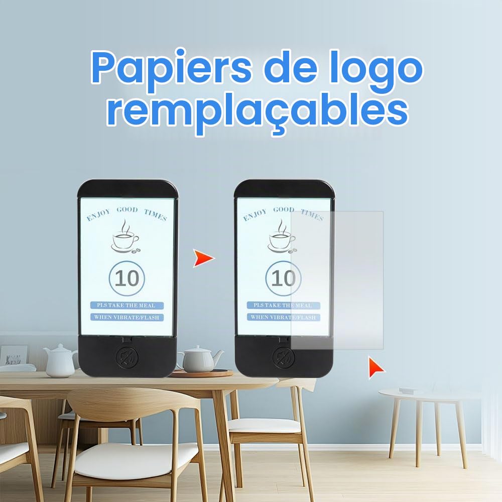 KZH Restaurant Bipeur Vibreur, 16 Bipper, 500 Meters Système d’Appel sans Fil, Prêt a l'emploi sans Appairage, Signal Peut Traverser Les Murs, pour Hôtel Bar Café Clinique, Facile à Utiliser