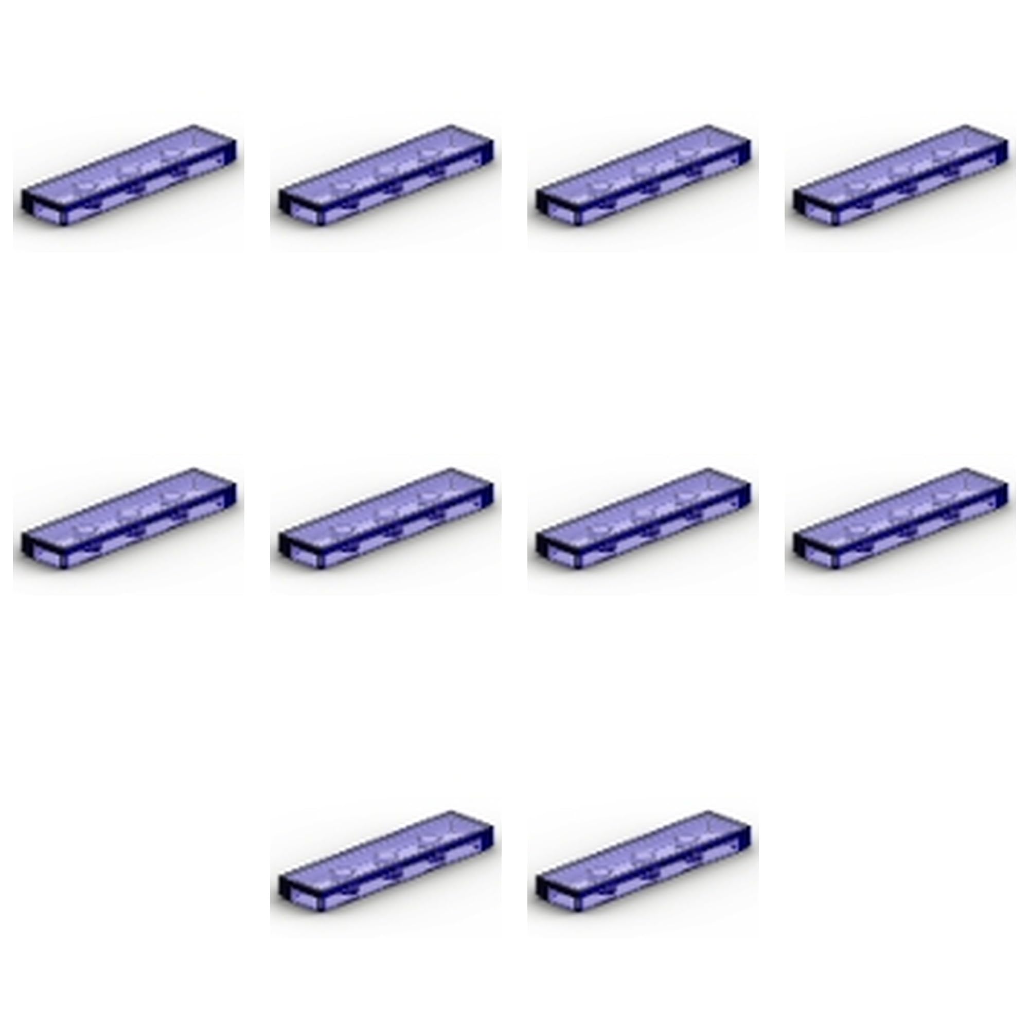 LEGO Part Tile 1 x 4, Part 2431 (Trans-Purple, 10, count) — image 1
