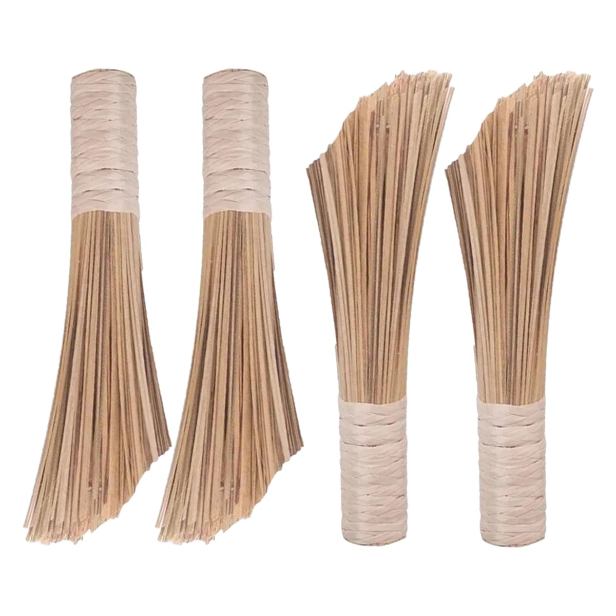 4 Pack Wok Brush, Bamboo Pot Brush, Kitchen Cleaning Brush, Wok Cleaning Brush,Pan Brush for Cleaning Dishes, Cast Iron Pots, Pans and Sink (Rope - Beveled)