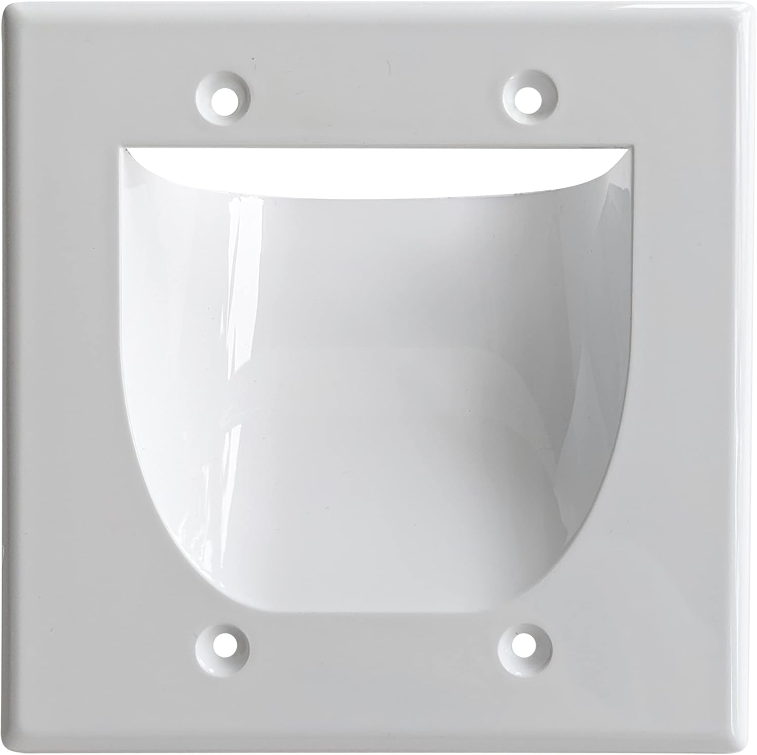 BestMounts - 288 Pack Inner Nose Behind Wall Cable Management TV Cord Hider for Wall Mounted TV - Single Gang Low Voltage Recessed Wall Plates Cable Pass Through for Wires, HDTV, HDMI (White)