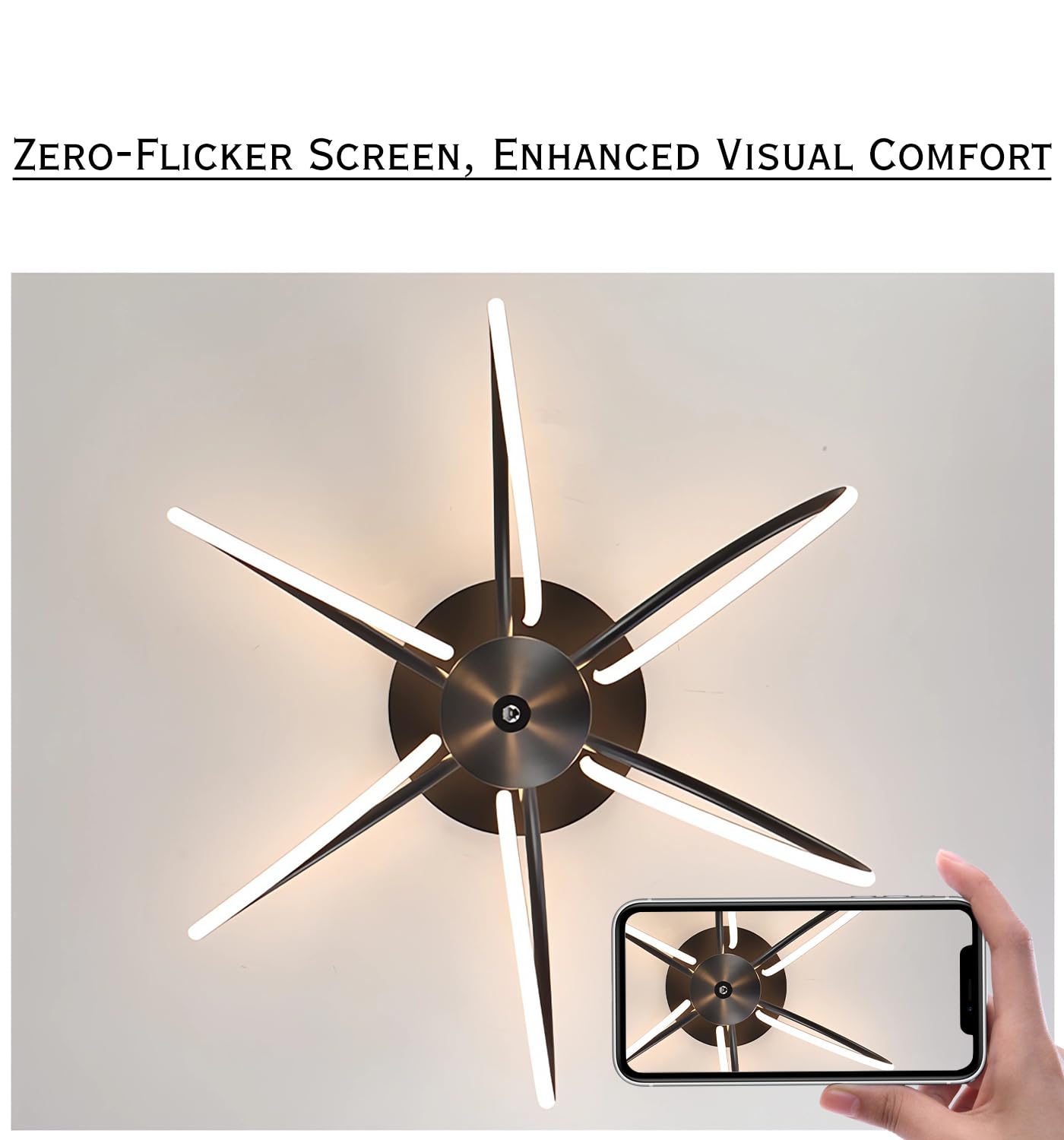 Moderne LED Deckenleuchte 90W Nordische Deckenbeleuchtung Dimmbare Wohnzimmer Deckenleuchten Esszimmer Kronleuchter mit Fernbedienung Schlafzimmer Hängende Deckenlampe (Chrom, Φ75cm)