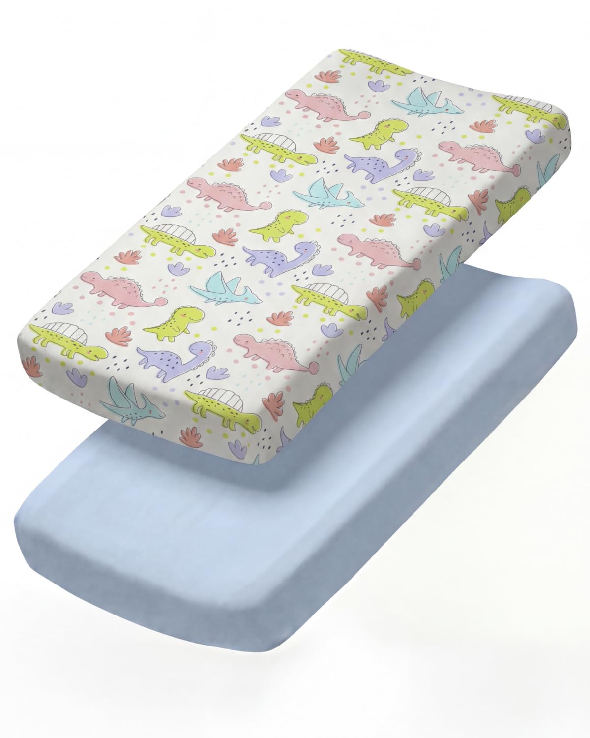 Changing Pad Cover - Pack of 2 Diaper Change Table Sheets - 32x16in, Dinos