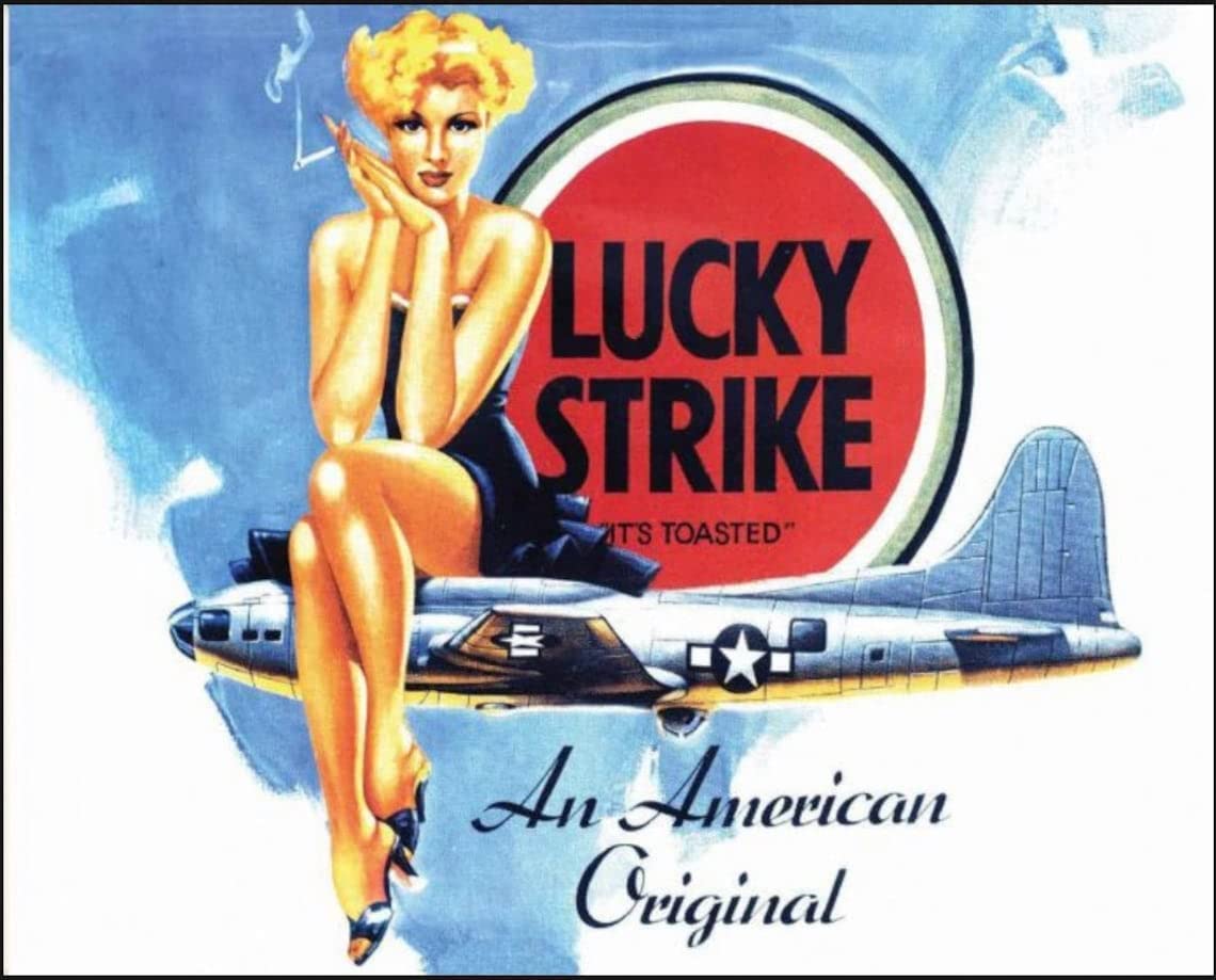 Lucky Strike Advertising Vintage Metal Tin Sign Vintage Sign Aluminum Sign Wall Decor 12x8inch Tin Sign Bar Cafe Home
