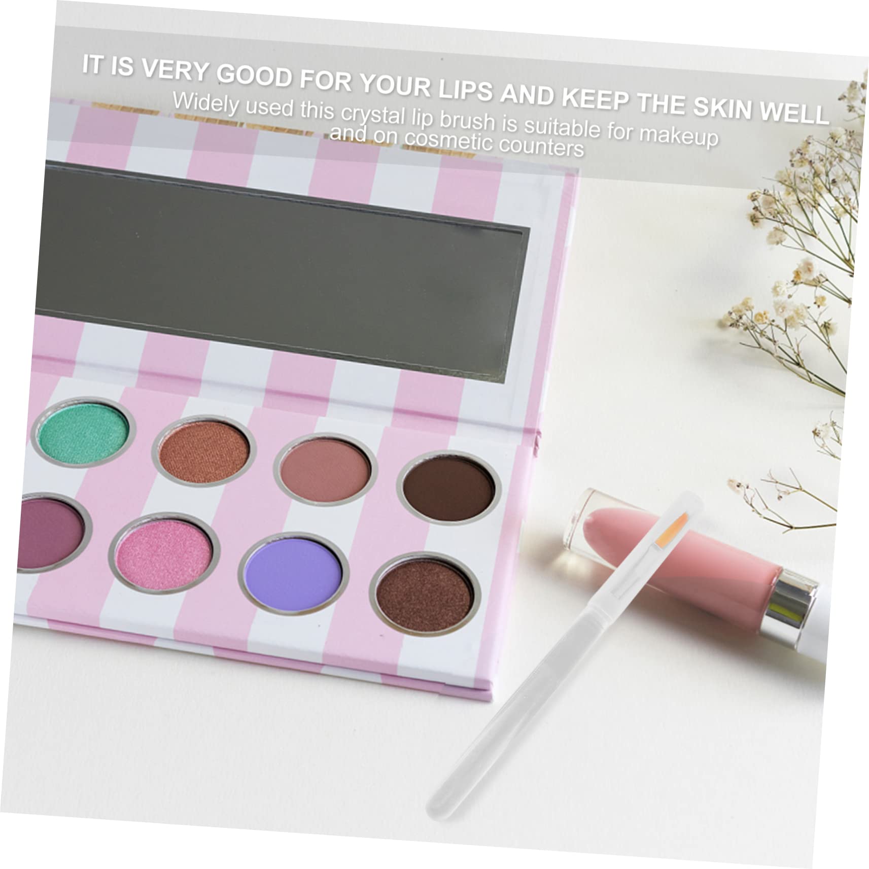 PartyKindom Makeup Brush Applicator Set 20pcs Disposable Lip Brush Retractable for Lipstick Plastic