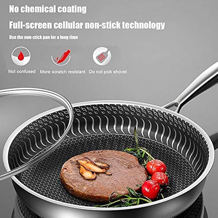 ノンスティック フライパン 中華鍋*2 Amazon｜中華鍋ノンスティック中華鍋、大型鉄鍋、家庭用昔ながら