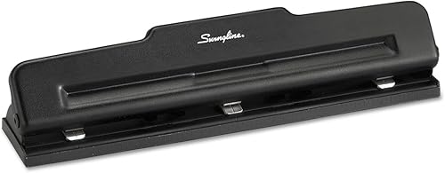 ACCO Brands Swingline 74015 - Perforadora ajustable de 2 a 3 agujeros, agujeros de 932 pulgadas, tapa de 10 hojas