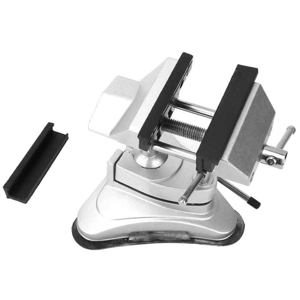 Yomiyuyr Vacuum Base Vise, 360 Degree Rotating Aluminium Alloy Handy Workbench Vise, for Home and Factory MINORs Processing, 44.3oz