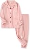 ACESTAR Kids Girls Boys Cotton Pajamas Set Long Sleeve Button Down Pjs Sleepwear Loungewear 2 Piece Set for Daily Size 3-12
