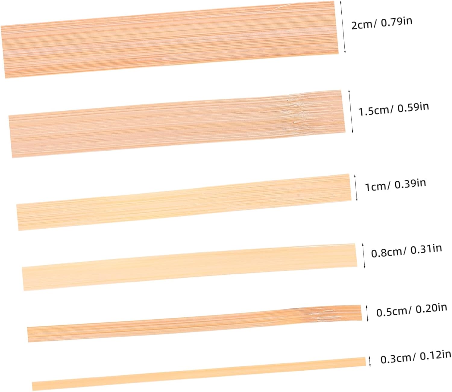 Generic 6pcs Natural Weaving Strips Flexible Handicraft Material for Basket Making Flower Arrangements Wedding Decorations and Easy to Cut