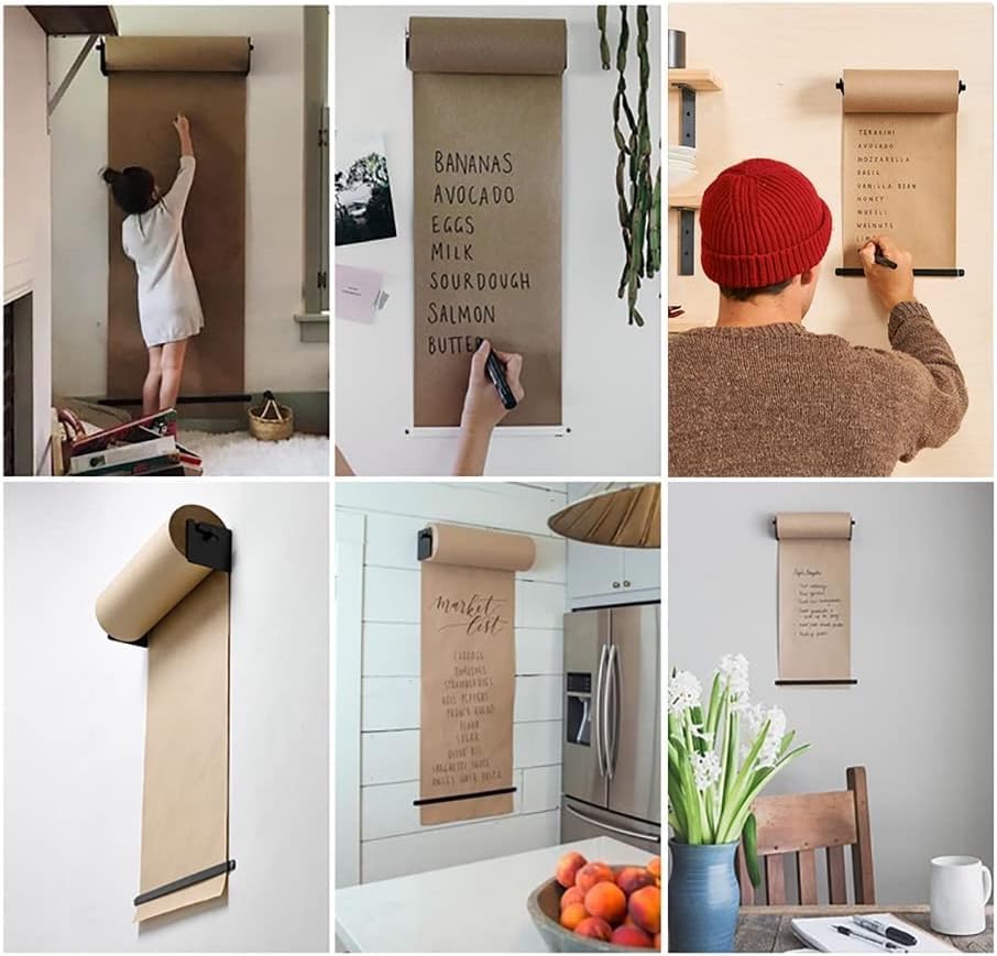 Rouleau kraft mural avec support métal 37cm pour organiser sans encombrer - 6