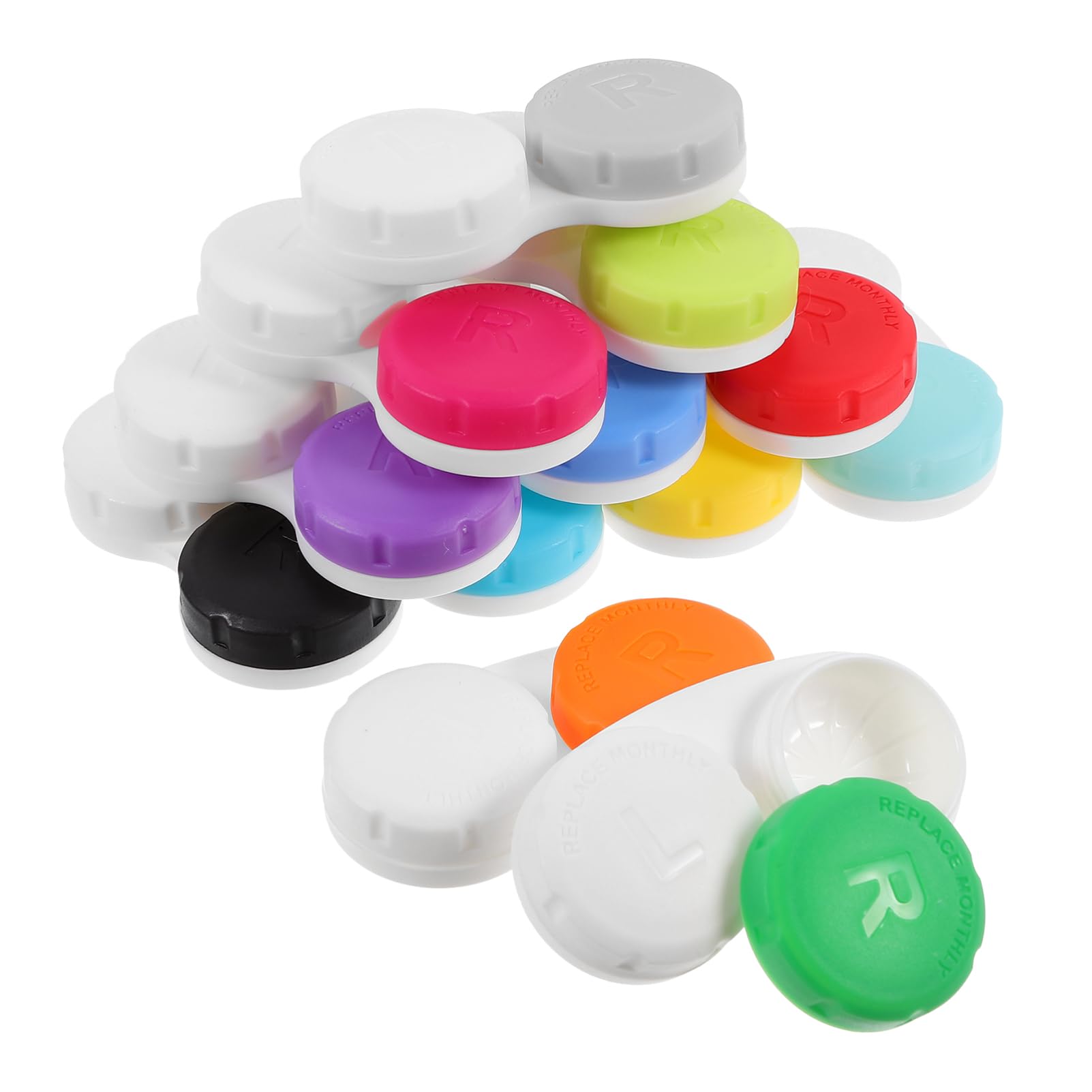 5 Set Custodia Per Lenti A Contatto Occhio Caso Chiaro Contenitore Per Lenti Cosmetiche Porta Lenti Tascabile Porta Lenti A Contatto Da Donna Plastica 12 Pezzi*5