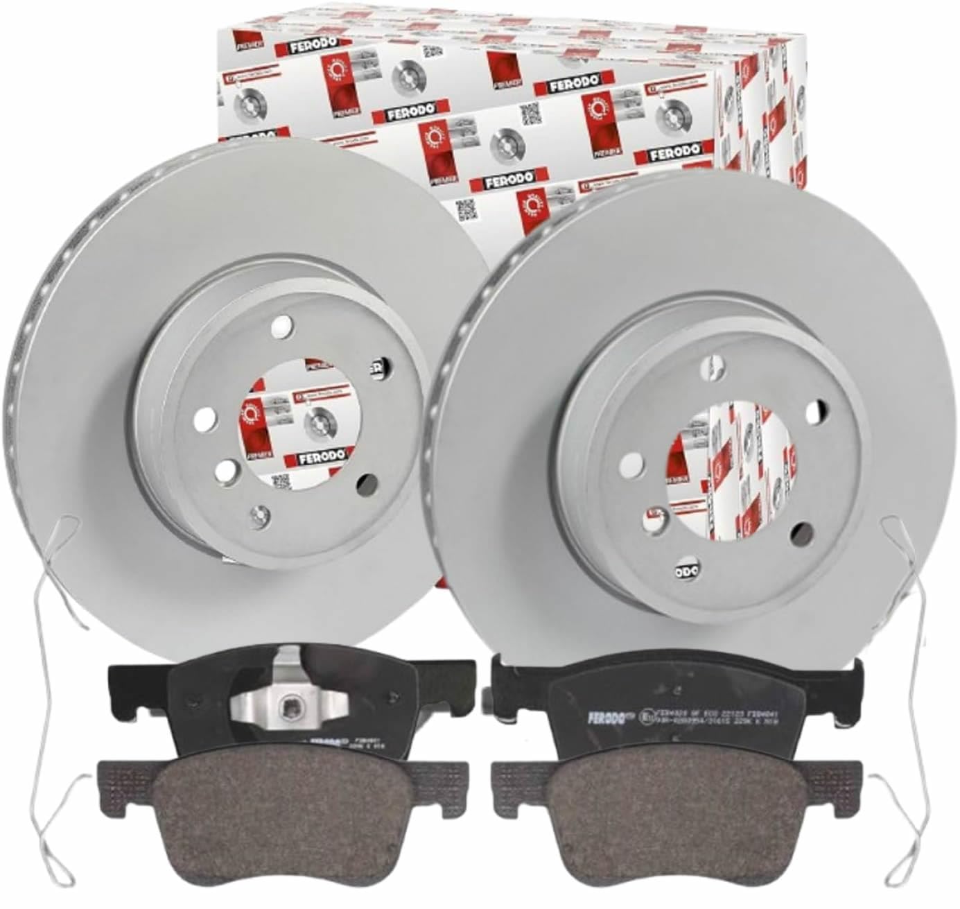KIT COPPIA DISCHI FRENO ANTERIORI E KIT 4 PASTIGLIE FRENO ANTERIORI DX-SX COMPATIBILE CON CORSA E 1.2