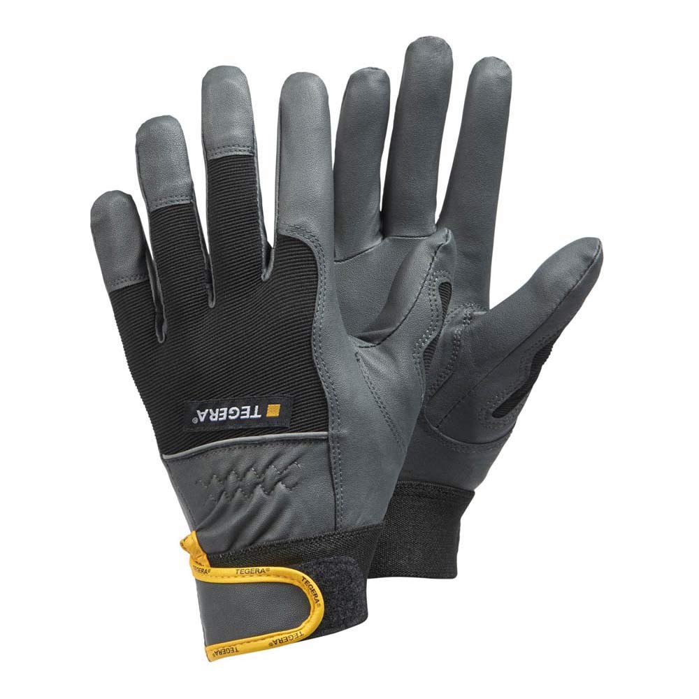 Ejendals 9105-11 Tegera 9105 General Handling Work Glove, Size 11, (Single Pair), Black/Grey/Yellow