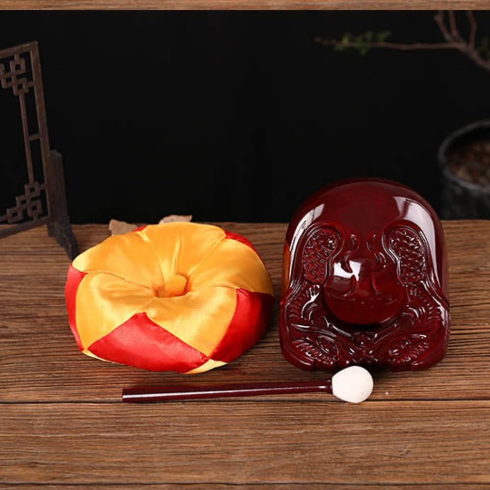 Amazon｜【WXQ】木魚 クスノキの木魚 ふとん ・ 籐柄バイ 付き 3点