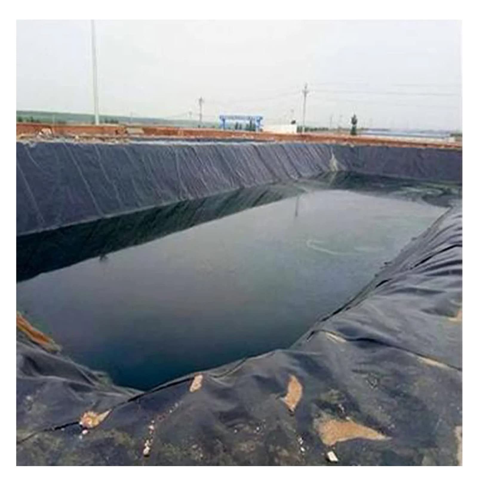 Wkładka do stawu, wysokiej jakości czarna wkładka do stawu HDPE - trwała membrana ogrodowa i stawowa do strumieni, fontann - 3 x 8 m PondGard Water Feature Liner