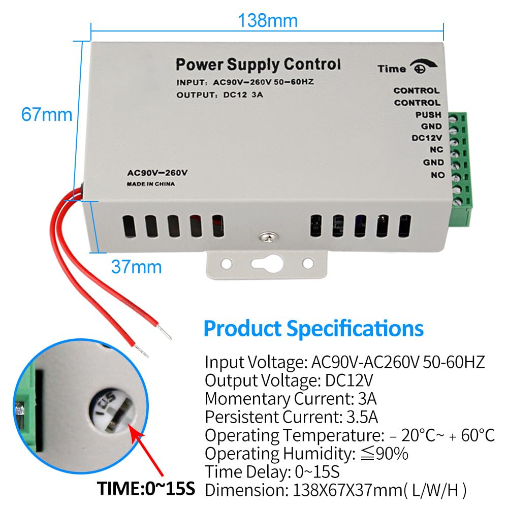 Tuya - Kit de sistema de control de acceso impermeable para exteriores, inalámbrico, WiFi, RFID, teclado de contraseña, controlador de retroiluminación táctil + 15 llaveros de 125 kHz +