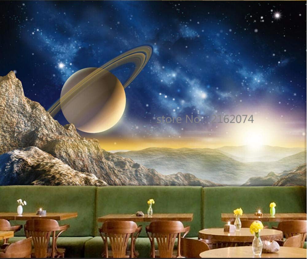 Papier peint 3D personnalisé WLLLO Univers mural pour salon et chambre 200x140 cm