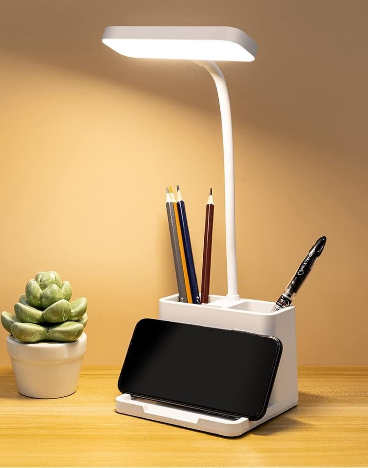 SaleOn LED Study Table Lamp for Students, 6 Month Warranty, Rechargeable Desk Lamp with Touch Control, Study Light for Study Table, Bedroom & Office Work, Study Lamp