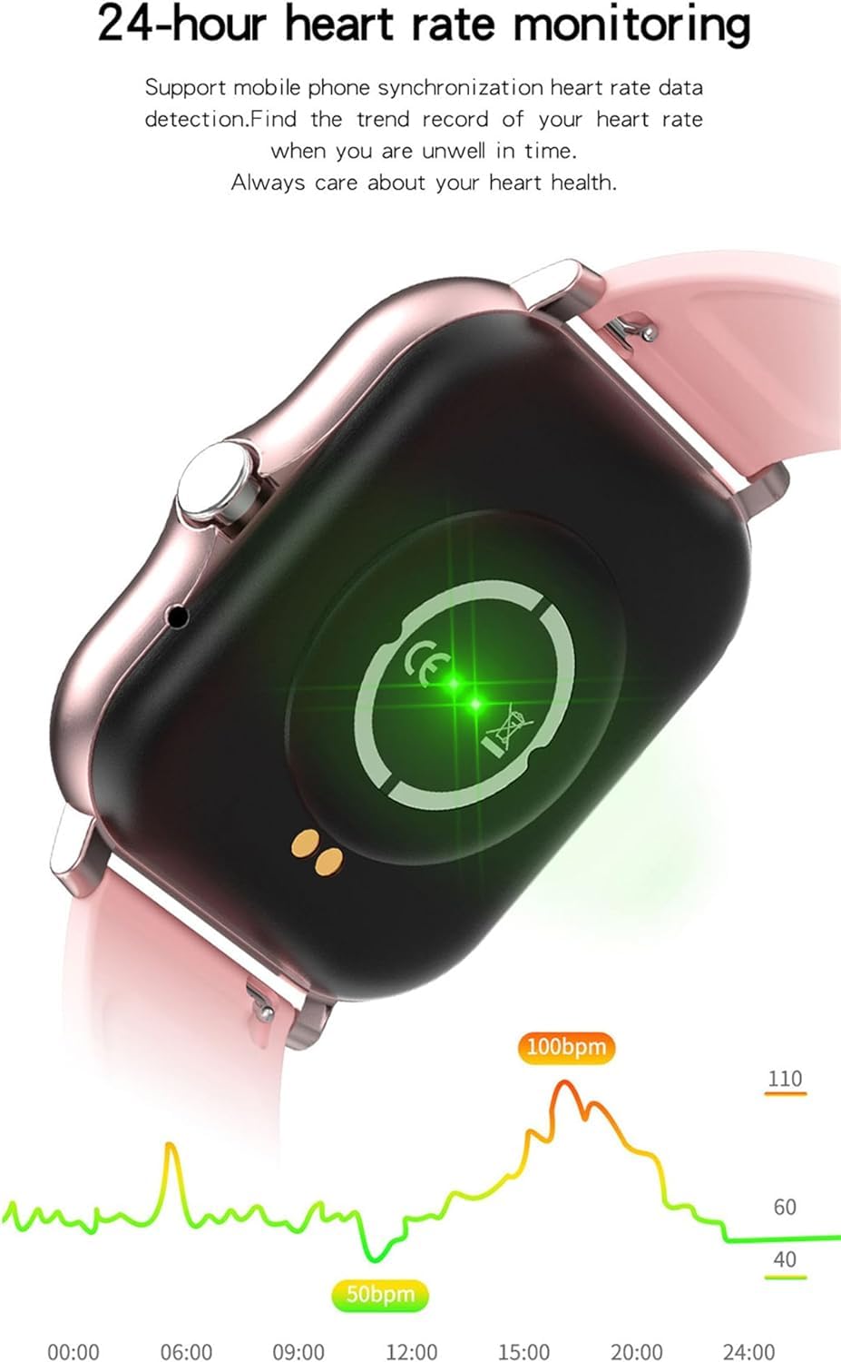 Inteligentny zegarek, w pełni dotykowy zegarek fitness z monitorem tętna i snu, tracker fitness z monitorem ciśnienia krwi i tlenu we krwi, wodoodporny smartwatch IP67 dla mężczyzn, kobiet d
