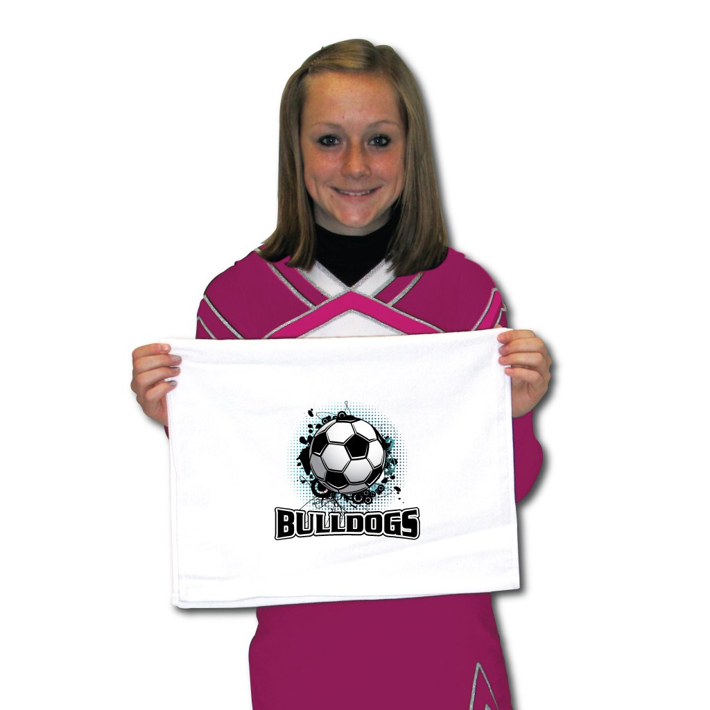 VictoryStore Towels - Bulldogs Mascot Soccer Team Towels, Set of 16