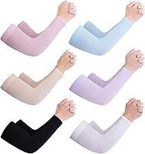 HDGSAFD Lot de 6 paires de manchons de protection solaire d'été pour avant-bras, manchettes pour femmes, manches longues pour protéger les bras, couvertures de tatouage pour hommes, bandages de coude