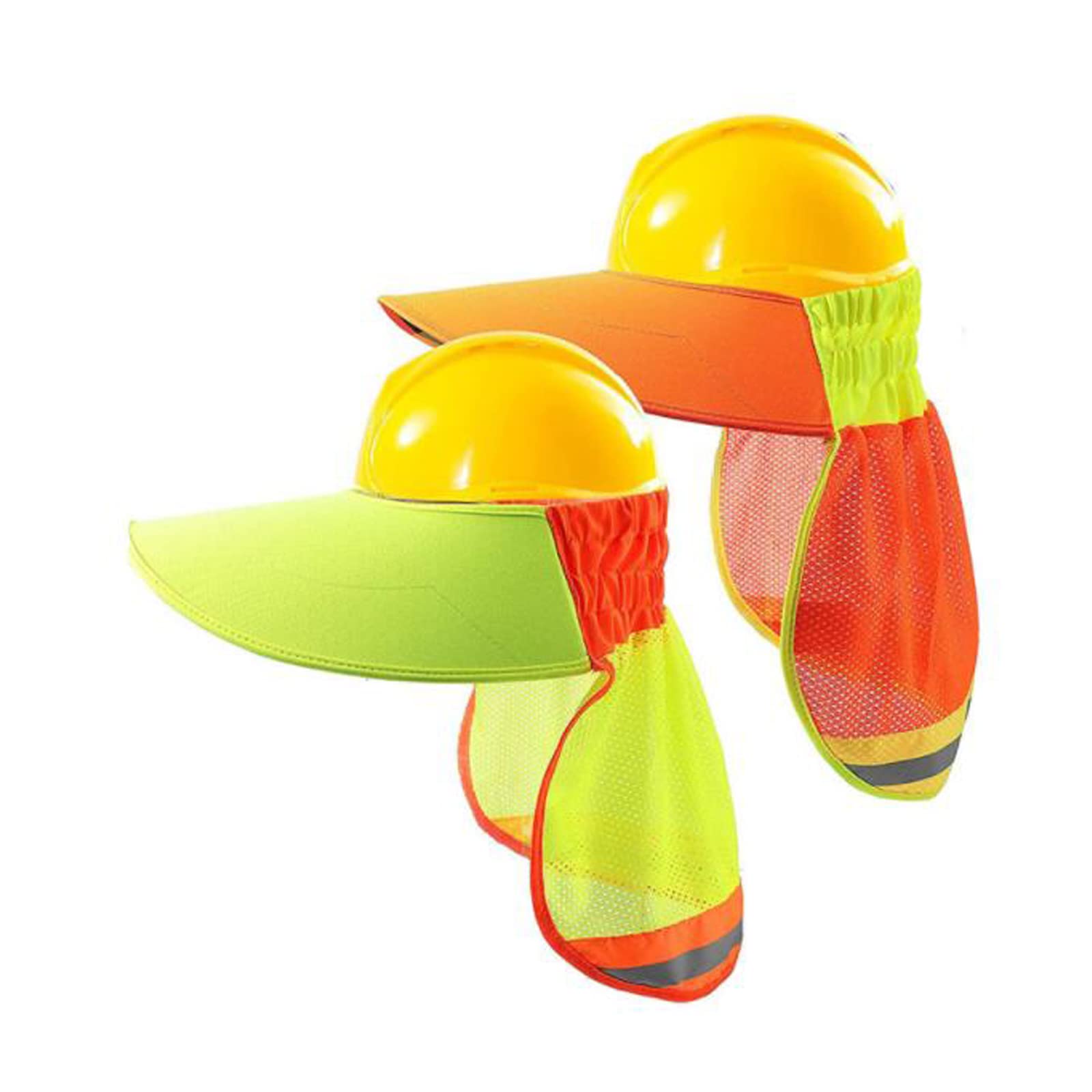 Hard Hat Sun Visor,Hard Hat Sun Shield Hard Hat Sun Shade Hardhats Wide Brim Mesh Sunshade High Visibility Reflective Hard Hat Neck Shade Cap Visor Helmet Cap Neck Sun Shade Construction Accessories