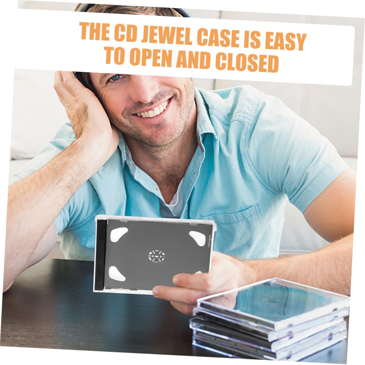 KOMBIUDA 8pezzi Custodia Trasparente Per Cd Supporto Per Dvd Scatola Riutilizzabile Per Cd e Dvd Organizer Leggero e Compatto Per Dischi Protezione Da Graffi e Urti