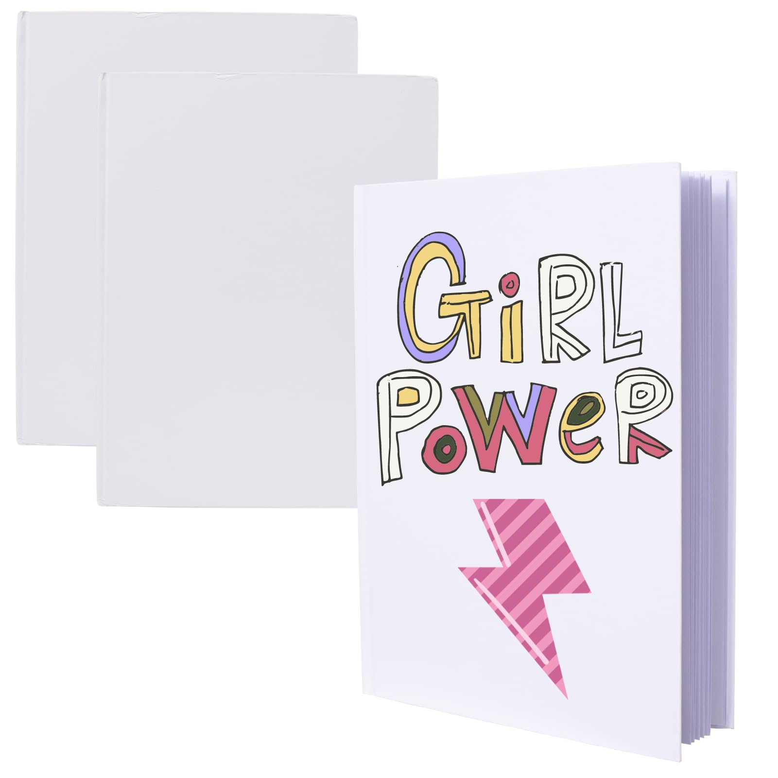 3 Count Blank Hardcover Books for Kids to Write Stories 8.5x11 inch Hardcover Blank Sketchbooks Journal -Unlined Page Make Your Own Book for Christmas Gift (18 Sheets / 36 Pages, White)