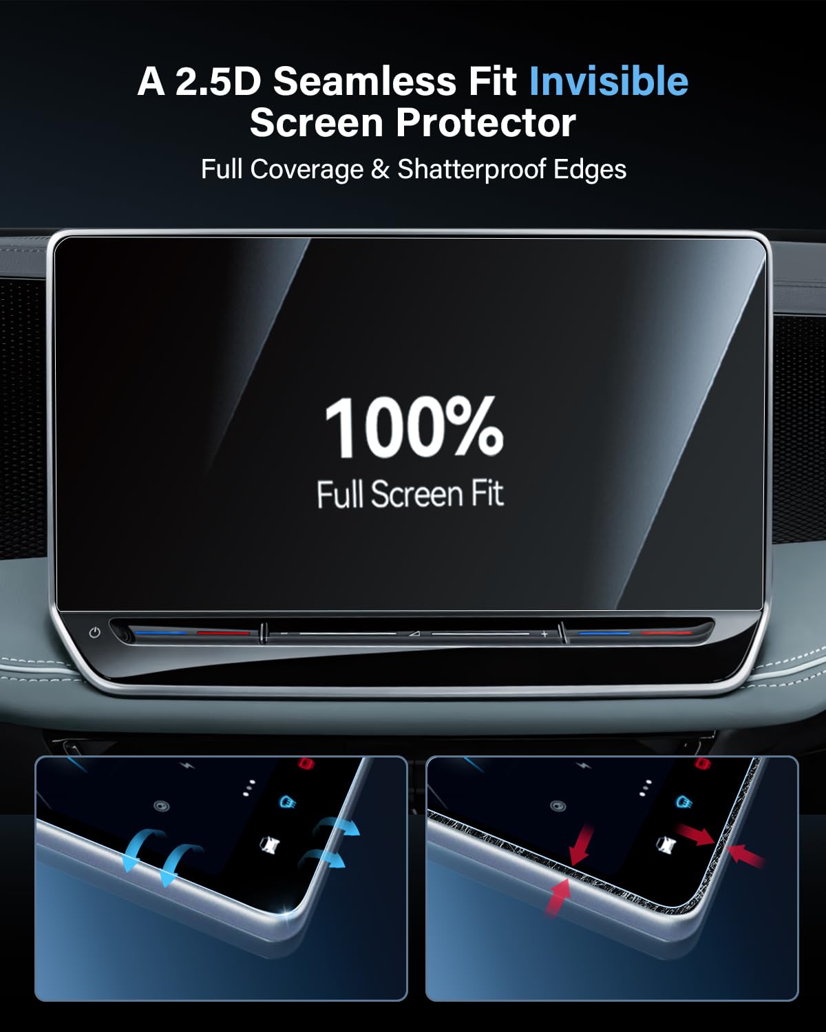 Protector de pantalla 9H para VW ID.7 ID7 2024-2025 de 15 pulgadas, protector de pantalla universal para VW ID.7 Tourer con cristal templado, accesorio antiarañazos