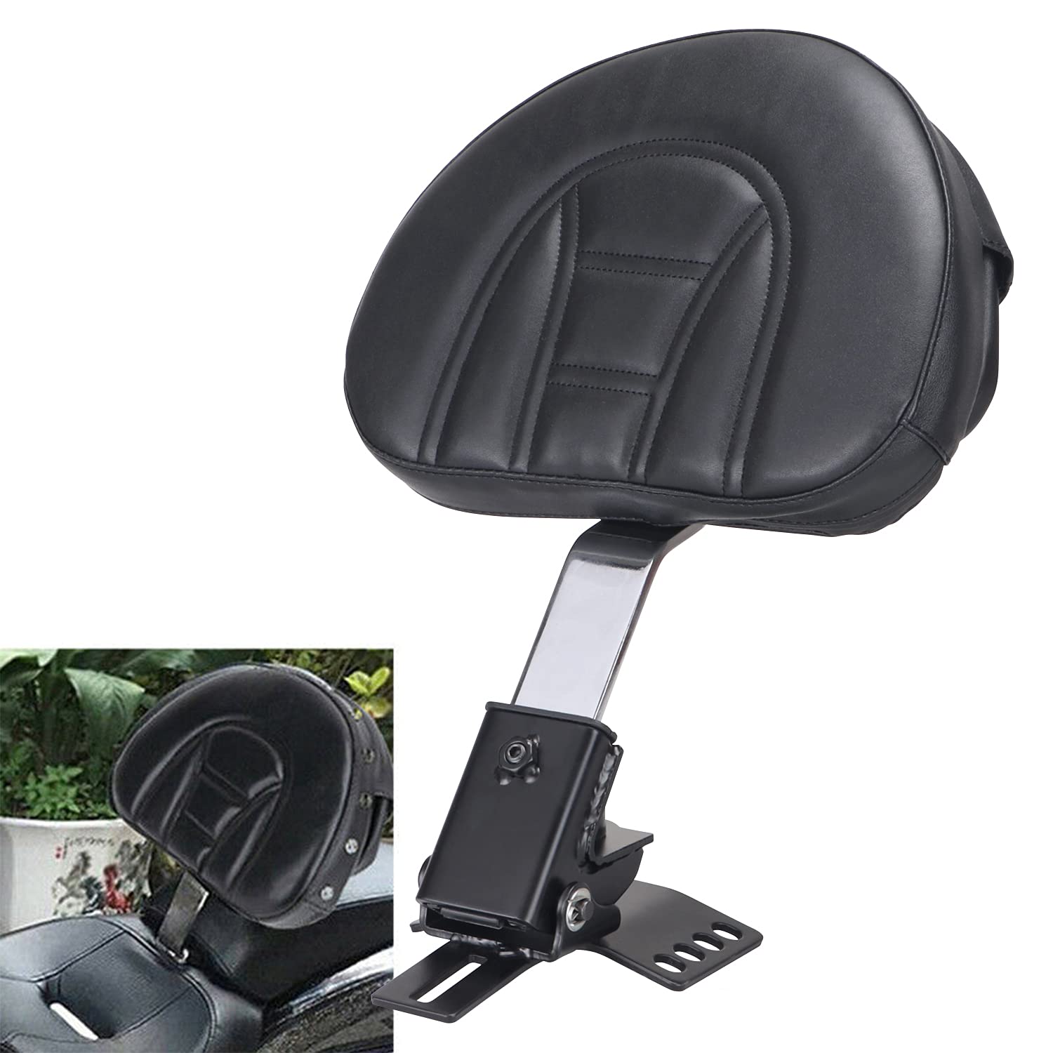 Dossier de pilote de pilote réglable pour moto Dossier de pilote enfichable avec Kits de montage Pour Harley Touring Road King/Street Glide/Road Glide/Electra Glide 1997-2017
