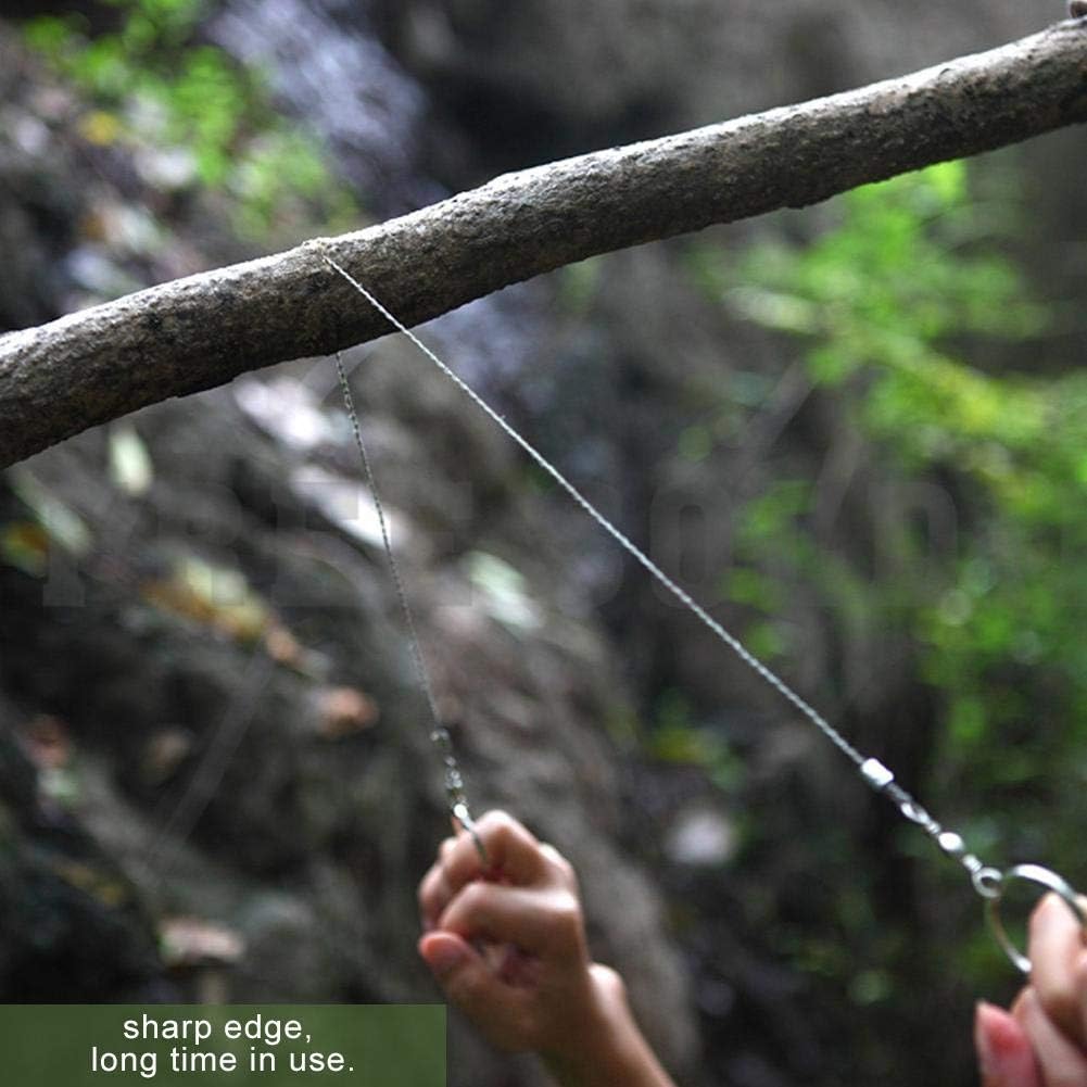 Wodend Portable Wire Rope,portable Stainless Steel Wire Survival Saw, Camping Rescue Saw with 360° for Camping Emergency Lifesaving - Image 5