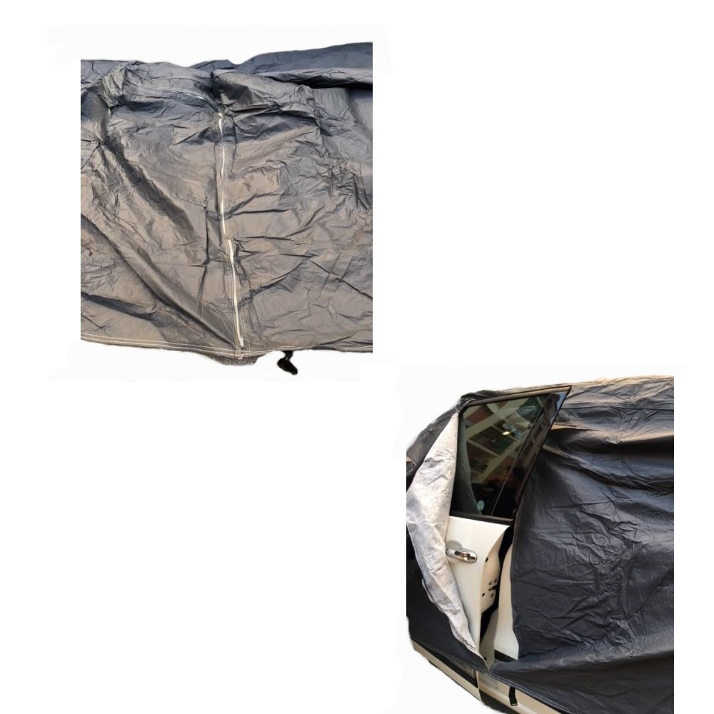 Compatible con Lancia Ypsilon 1.2 69 CV 5p. GPL Ecochic Plat. Cubierta DE Coche con Cremallera Lateral Impermeable Cobertura A Prueba DE Rayas TG.M 470X190X185CM