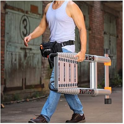Telesladder Telescoping Ladder Telesstraight Ladder with Roof Hook Extendable Ladders Multiple Heights Folding Steps Multipurpose Ladder Marriage Vision/3.2M