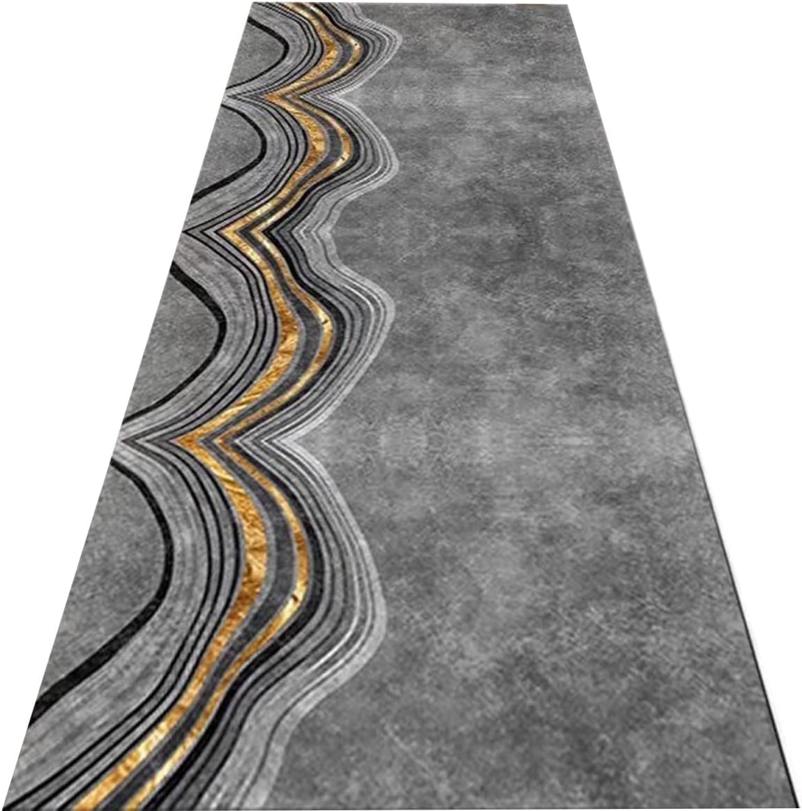 Area Rug/Carpet Runner Extra Long 5.5m/4.9m/4.3m/3.7m/3m/2.4m/1.8m, Dark Gray Soft Hallway Rugs/Caroet Anti-fray for Room, Entrance/Office/Front of Couch (Color : W X L, Size : 6X18ft(1.8X5.5m)