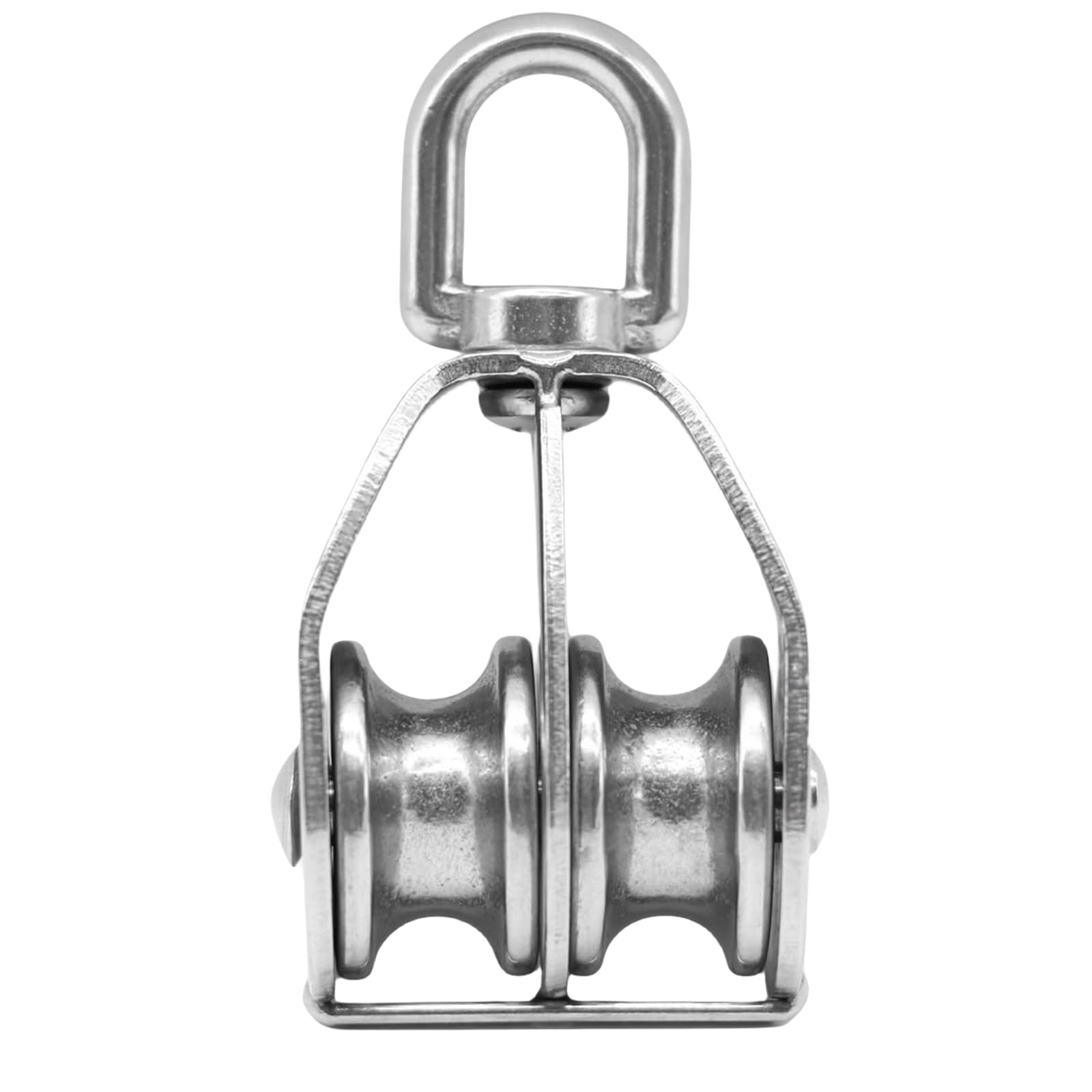 4er-Set Edelstahl-Doppelrolle M20 – Umlenkrolle Für Seile, 304er Stahl, 360° Drehbar, Max. 75 Kg, Für Boote & Winden