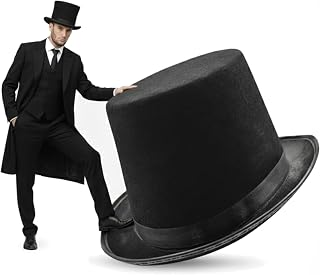 Tall Top Hat Costume Men Women Party Top Hats Adults Formal Magician Hats Halloween One Size Fits All