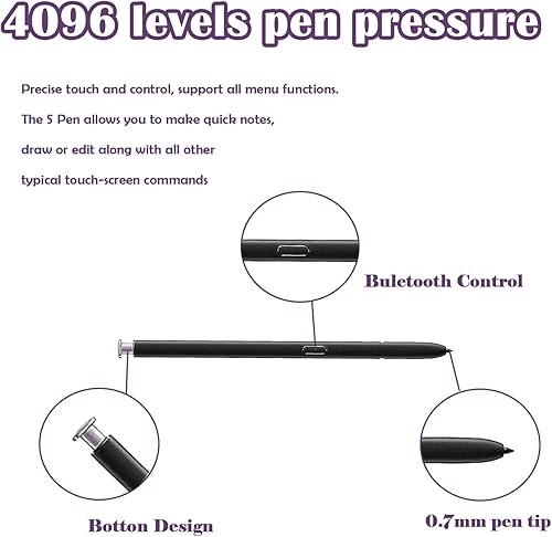 Miniatura 7 de 2 bolígrafos Galaxy S23 Ultra S (sin Bluetooth) de repuesto para Samsung Galaxy S23 Ultra SM-S918B, SM-S918BDS, SM-S918W, SM-S918EDS 5G S Pen, lápiz