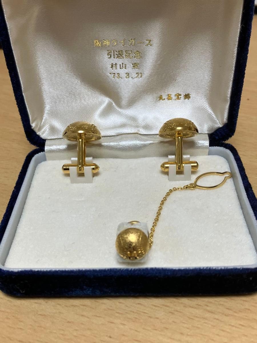 阪神タイガース 村山実 引退記念 カフス ボタン タイピン 2025年最新