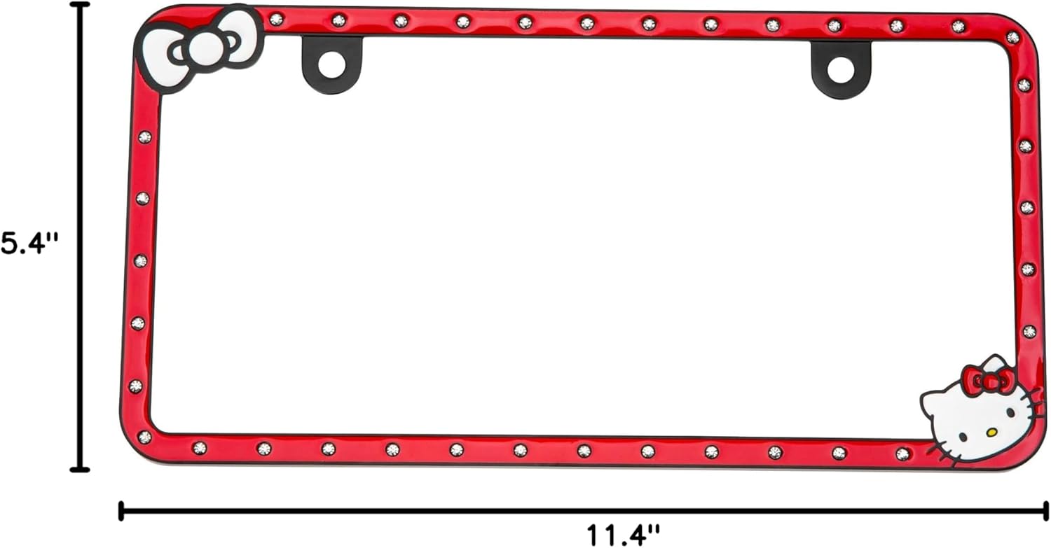 CHROMA Hello Kitty Bows n' Bling License Plate Frame, 042637