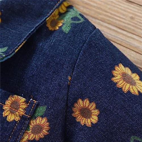 Jean Jacket for Girls Boys Spring Fall Clothes Long Sleeve Button Down Tie Dye Ripped Denim Coat Outwear Overcoat3