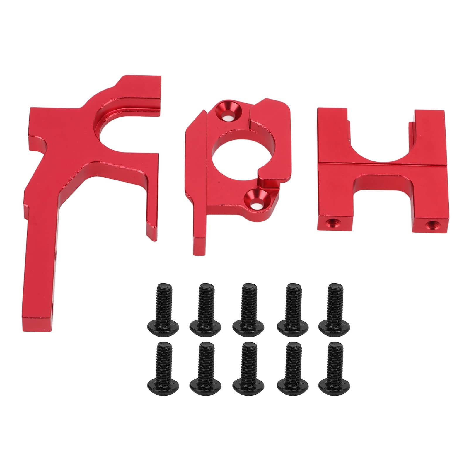 Gavigain RC Car Motor Mount, Aluminum Alloy RC Motor Mount Adjustable RC Motor Mount Base for WLToys 104001 1/10 RC Car (Red)