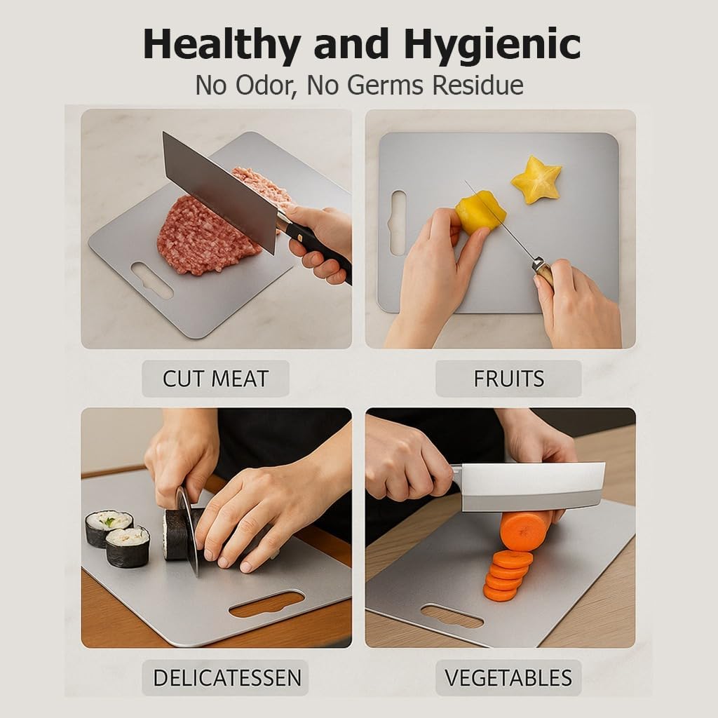 Stainless Steel Chopping Board - Large & Durable -5 Stainless Steel Chopping Board - Large & Durable -5