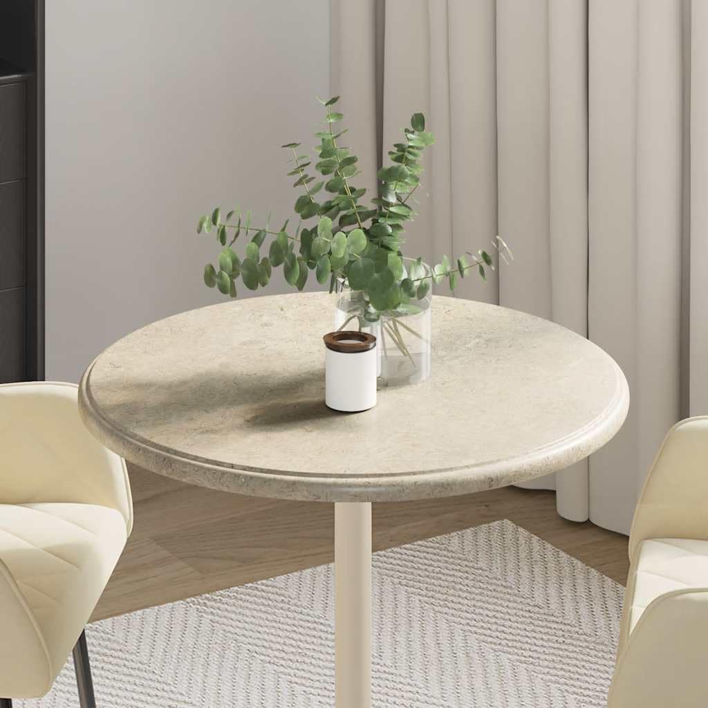 Graue Marmorplatte Ø60x2,5 cm für Esstisch, Couchtisch, Gartentisch Ersatzplatte für Möbel, DIY BAU, Arbeitsplatte, Küchen- und Wohnzimmerzubehör