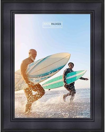 Miniatura 9 de Marco de madera completo contemporáneo negro de 12 x 15 pulgadas con parte delantera protectora acrílica resistente a los rayos UV, parte trasera de